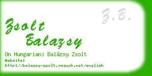 zsolt balazsy business card